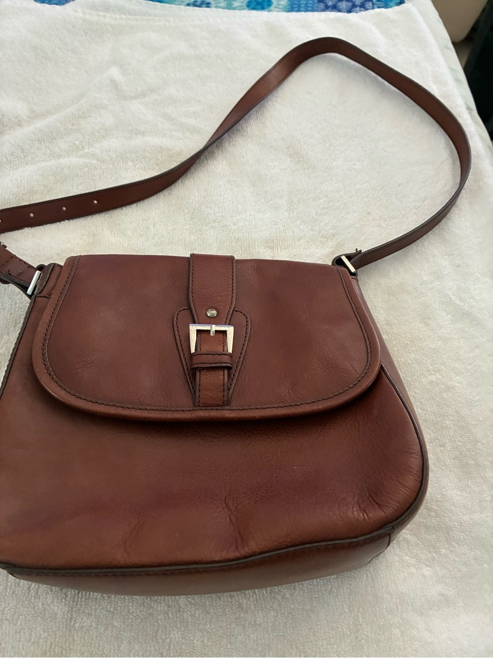 Classic Brown Leather Crossbody Bag